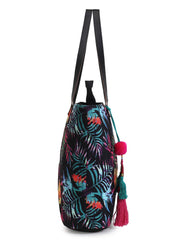 Blossom Polycotton Botanical Digital Printed Tote Bag