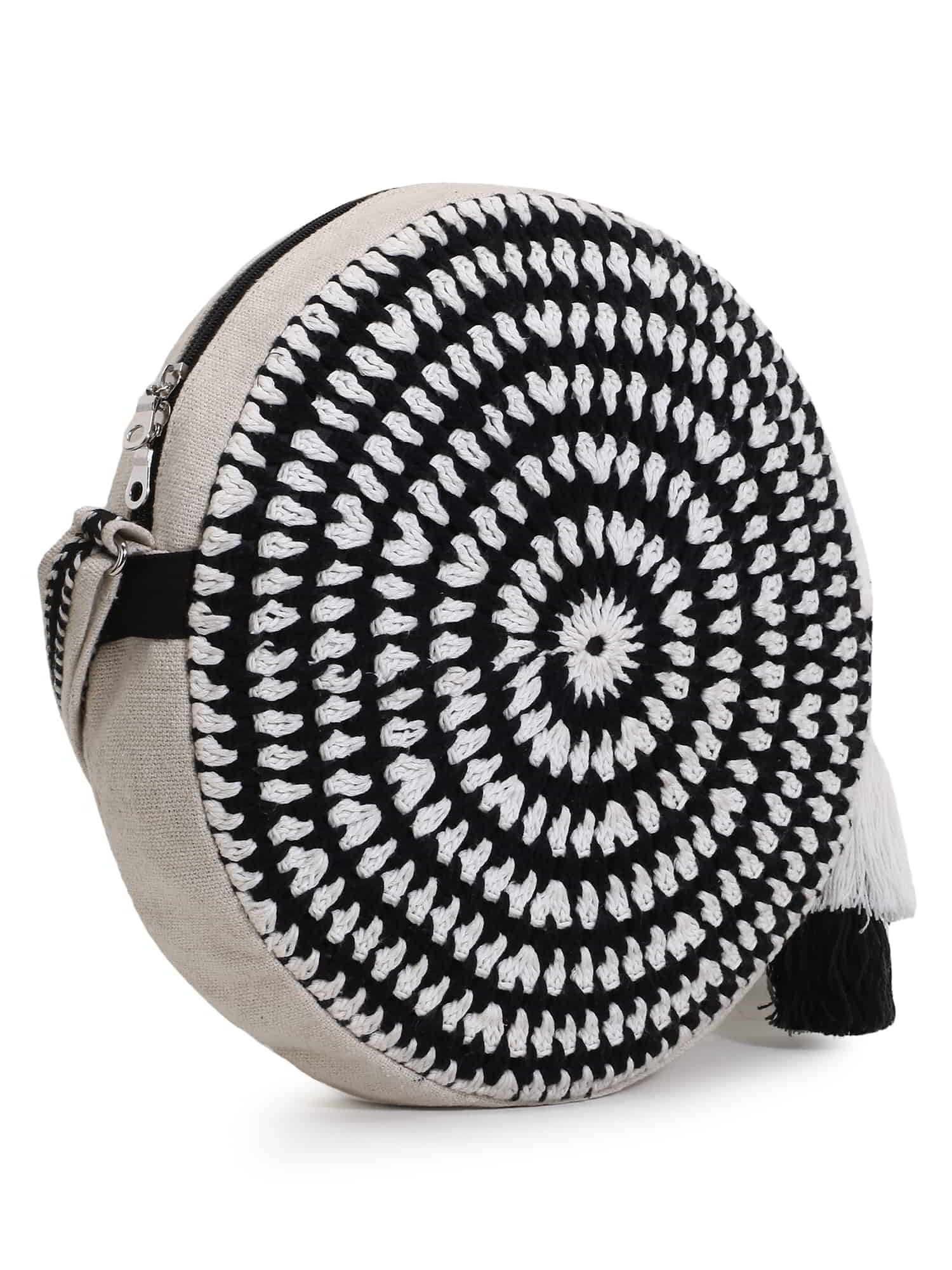 Mandala Acro Wool & Canvas Croatia Geometric Sling Bag