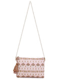 Blush Faux Silk Floral Emroidered Sling Bag