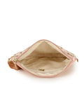 Blush Faux Silk Floral Emroidered Sling Bag