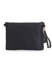 Lotus Faux Silk & Polyester Floral Emroidered Sling Bag