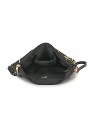 Lotus Faux Silk & Polyester Floral Emroidered Sling Bag