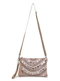 Ghoomar Acrylic Jacquard Geometric Floral Embellished Sling Bag