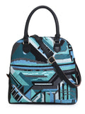 Shore Polycotton & Canvas Abstract Embroidered Handheld Bag