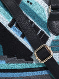 Shore Polycotton & Canvas Abstract Embroidered Handheld Bag