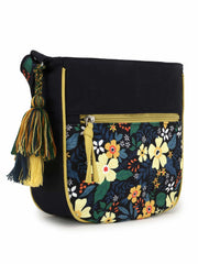 Rangoli Polycotton Canvas Floral Digital Print Sling Bag