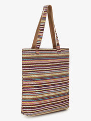 Eco-Friendly Acrylic Dari Striped Shopping Bag
