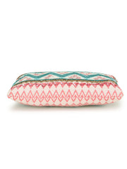 Ghoomar Acrylic Cotton Canvas Striped Embellished Sling Bag