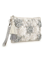 Ghoomar Zari Polycotton Floral Embellished Sling Bag