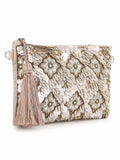 Ghoomar Zari Polycotton Floral Embellished Sling Bag