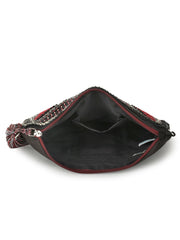Ghoomar Cotton Canvas Ethnic Motifs Embellished Sling Bag