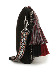 Ghoomar Cotton Canvas Ethnic Motifs Embellished Sling Bag