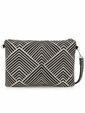 Boho Acrylic Cotton Canvas Chevron Embellished Sling Bag