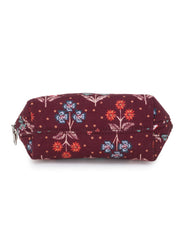 Floral Digital Printed Poly Canvas Smart Casual Vanity Bag