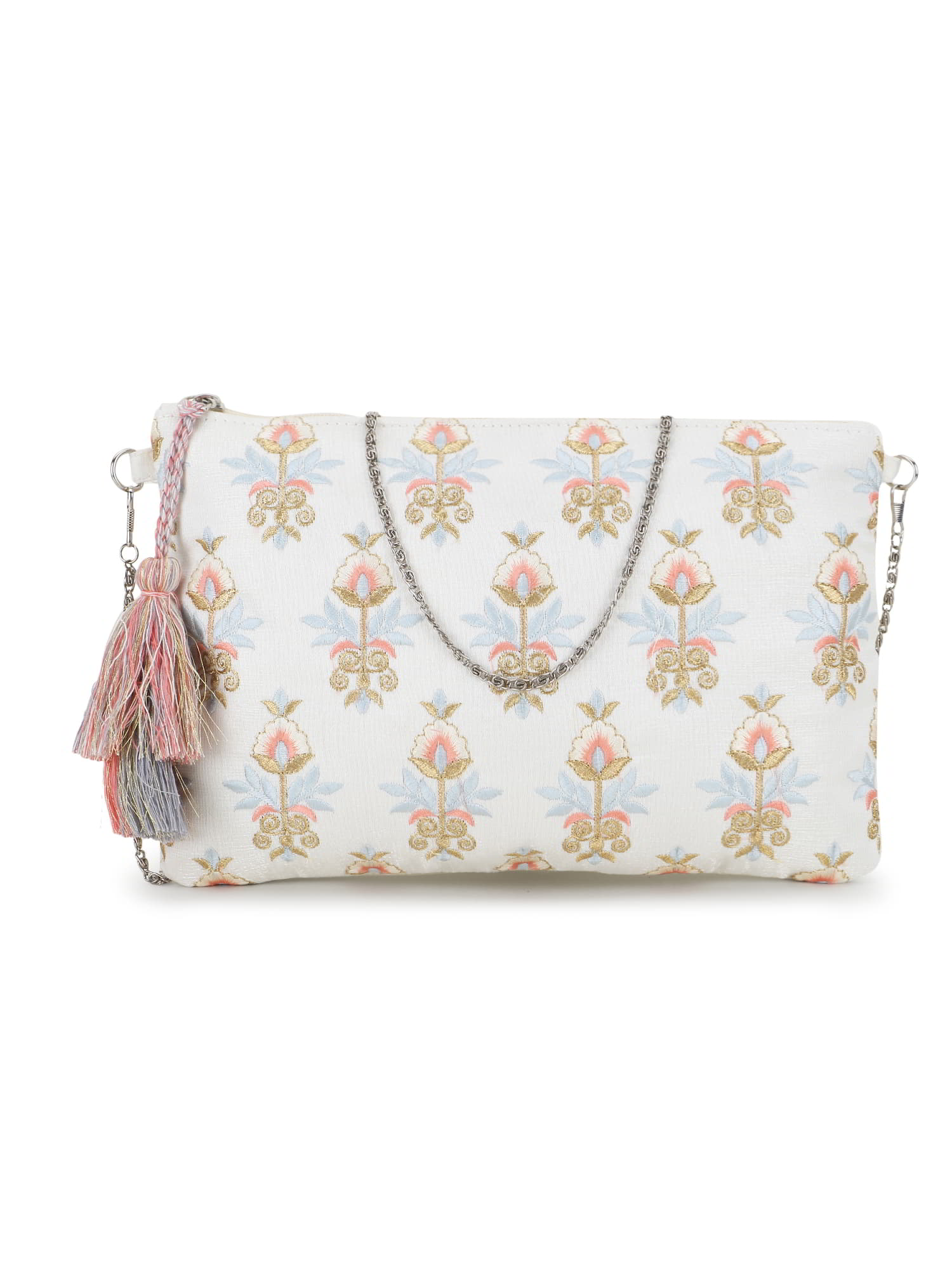 Ghoomar Polycotton Floral  Embroidered Sling Bag