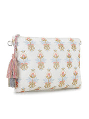Ghoomar Polycotton Floral  Embroidered Sling Bag