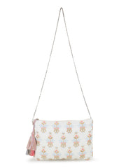 Ghoomar Polycotton Floral  Embroidered Sling Bag