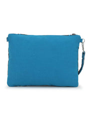 Boho Cotton Jacquard & Canvas Geometric Embellished Sling Bag