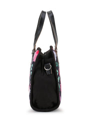 Rangoli Polycotton & PU Floral Digital Printed Handheld Bag