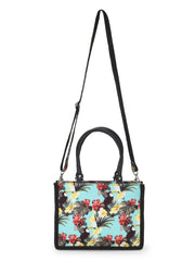 Rangoli Polycotton & PU Floral Digital Printed Sling Bag