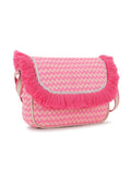 Geomat Acrylic Jacquard Chevron Sling Bag