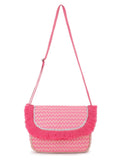 Geomat Acrylic Jacquard Chevron Sling Bag