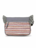 Geomat Acrylic Jacquard & Canvas Striped Sling Bag