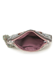 Boho Canvas Floral Embellished Coin Purse