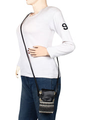 Mobile Jacquard Sling Bag