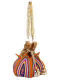 Lotus Artsilk Party Potli Bag