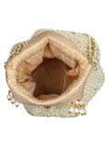 Lotus Artsilk Party Potli Bag