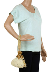 Lotus Artsilk Party Potli Bag