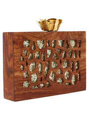 Timber Sequins Wooden Party Clutch