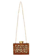 Timber Sequins Wooden Party Clutch