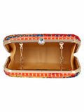 Geomat Embroidered Party Clutch
