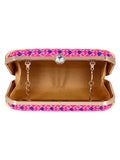 Geomat Embroidered Party Clutch