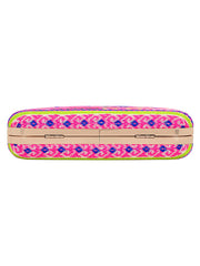 Geomat Embroidered Party Clutch
