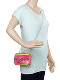 Geomat Embroidered Party Clutch