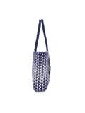 Geometric Cotton Jacquard Tote Bag With Tassel