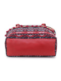 Boho Ethnic Printed Canvas Embellished Tote Bag With Tassel