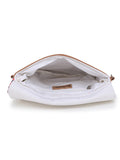 Geomat Striped Leatherette Jacquard Sling Bag With Chain Strap