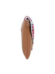 Geomat Striped Leatherette Jacquard Sling Bag With Chain Strap