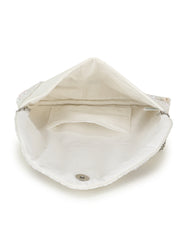 Blush Cotton Canvas Floral Embellished Sling Bag