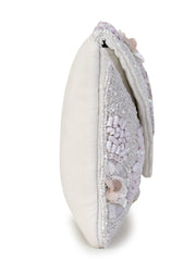 Blush Cotton Canvas Floral Embellished Sling Bag