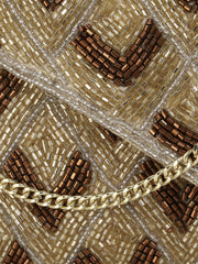 Ghoomar Satin Diamond Embellished Sling Bag