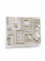 Boho Cotton Canvas Abstract Embellished Sling Bag
