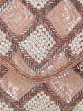 Boho Cotton Canvas Diamond Embellished Sling Bag
