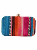Geomat Embroidered Party Clutch