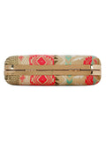 Geomat Embroidered Party Clutch