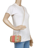 Geomat Embroidered Party Clutch